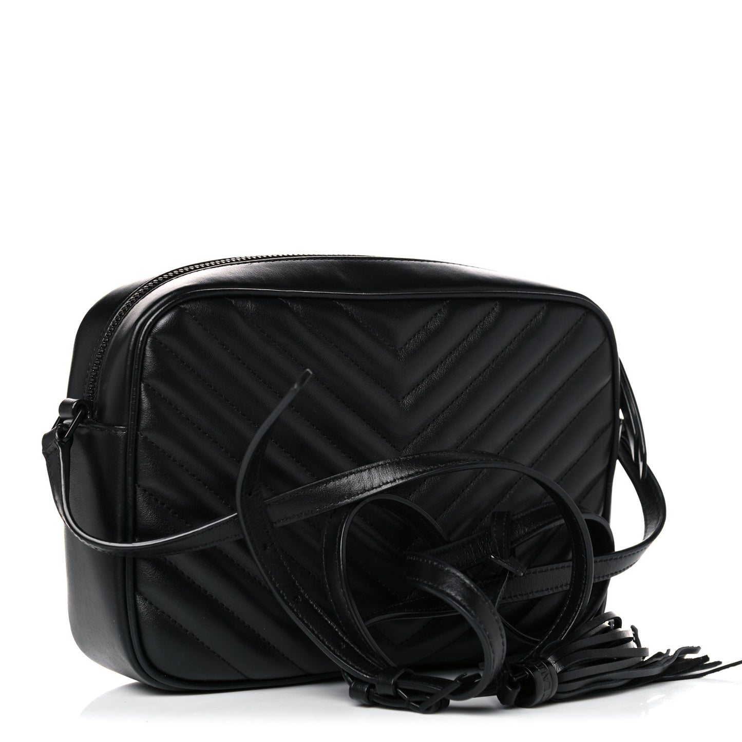 Calfskin Matelasse Monogram Lou Camera Bag Black