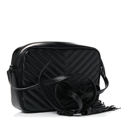 Saint Laurent Calfskin Matelasse Monogram Lou Camera Bag Black 3 of 10