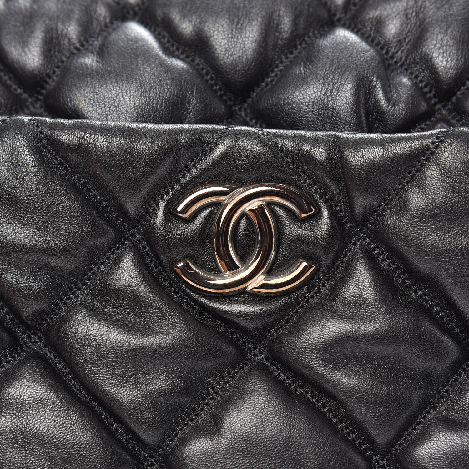 Chanel Lambskin Bubble Quilt Camera Case Black 8 of 10