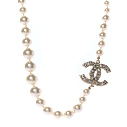 Chanel Pearl CC 100th Anniversary Necklace Light Gold 1 of 5
