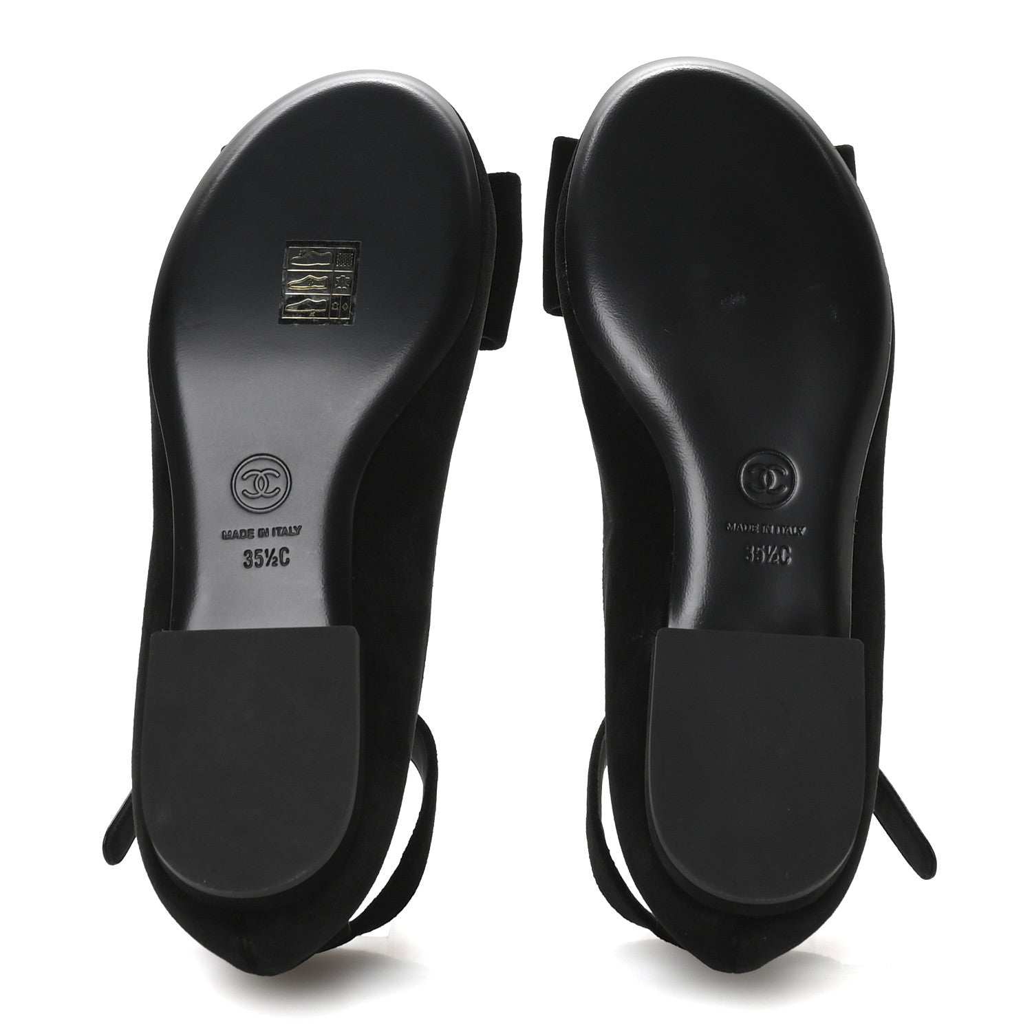 Chanel Velvet Strass CC Bow Mary Jane Flats 35.5 Black 6 of 9