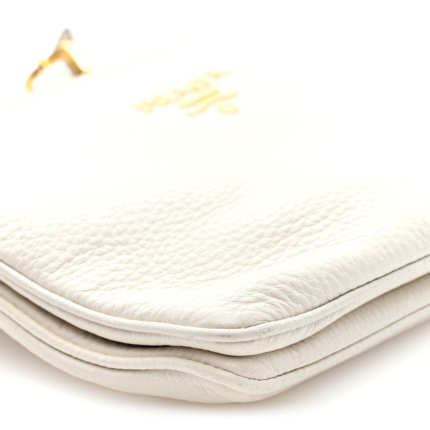 Prada Vitello Phenix Double Zip Crossbody Bag White 10 of 11