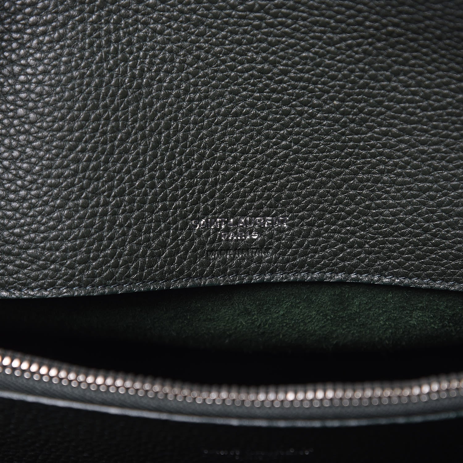 Saint Laurent Grained Calfskin Small Supple Sac De Jour Dark Vert 6 of 11