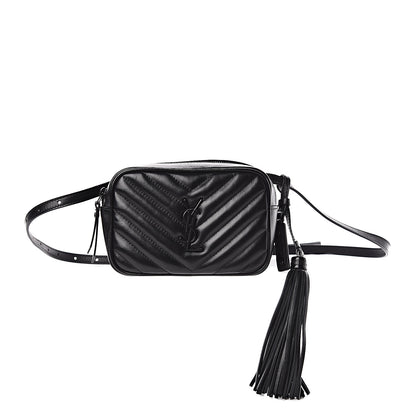 Saint Laurent Calfskin Matelasse Monogram Lou Belt Bag Black 2 of 10