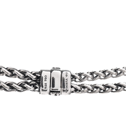 David Yurman Sterling Silver 18K Yellow Gold 8mm Double Wheat Chain Necklace 4 of 4
