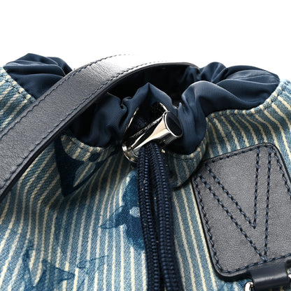 Louis Vuitton Hickory Stripes Denim Monogram Watercolor Sac Marin BB Blue 7 of 9