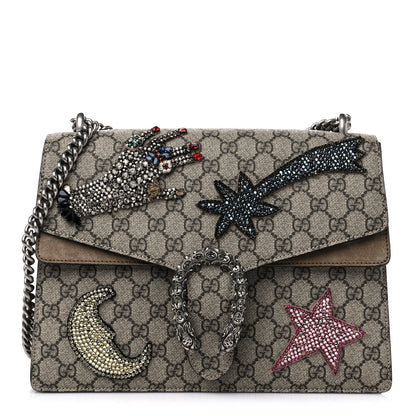 Gucci GG Supreme Monogram Shooting Star Embroidered Medium Dionysus Shoulder Bag Beige 1 of 13