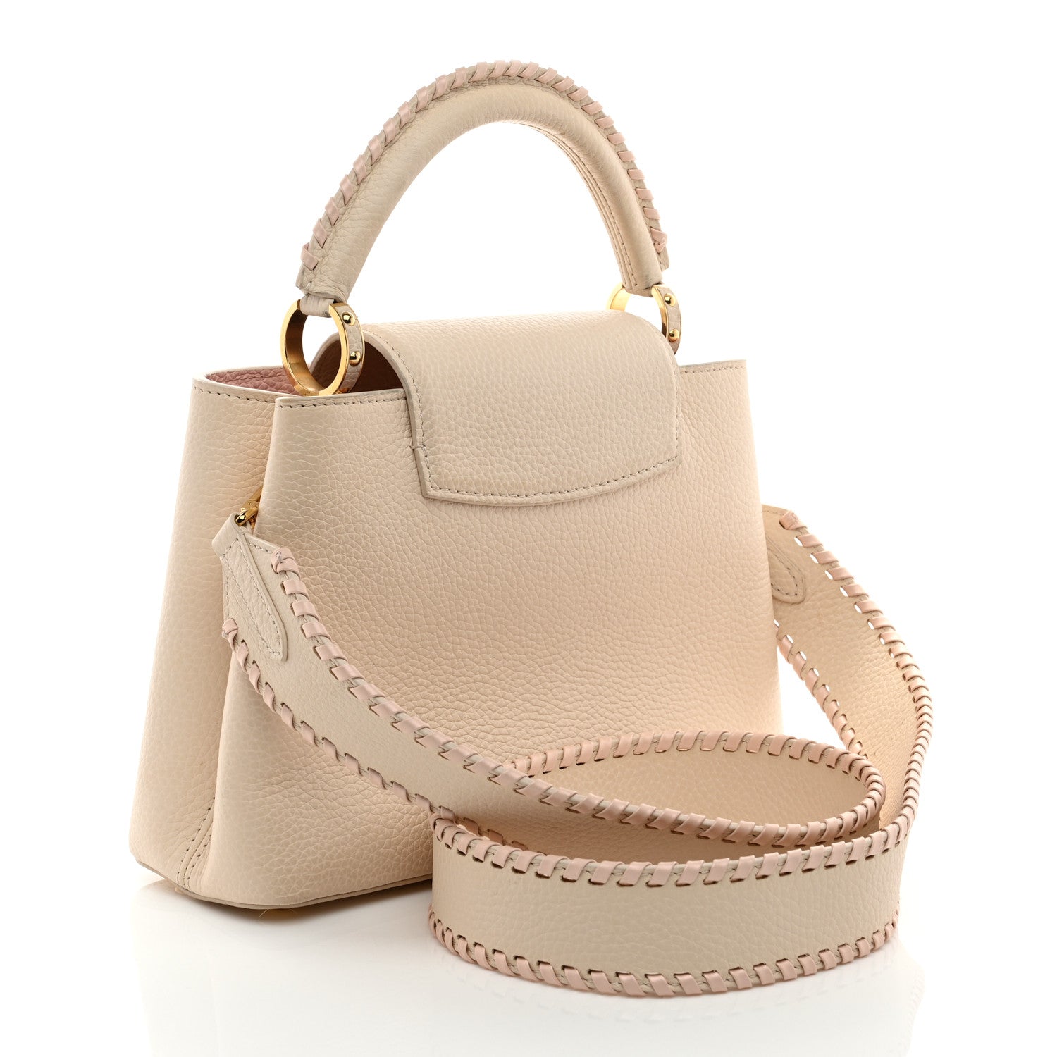 Louis Vuitton Taurillon Capucines BB Cream Beige Pearly Pink 3 of 9