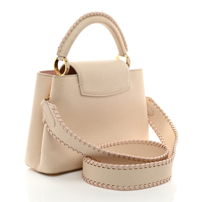 Louis Vuitton Taurillon Capucines BB Cream Beige Pearly Pink 3 of 9