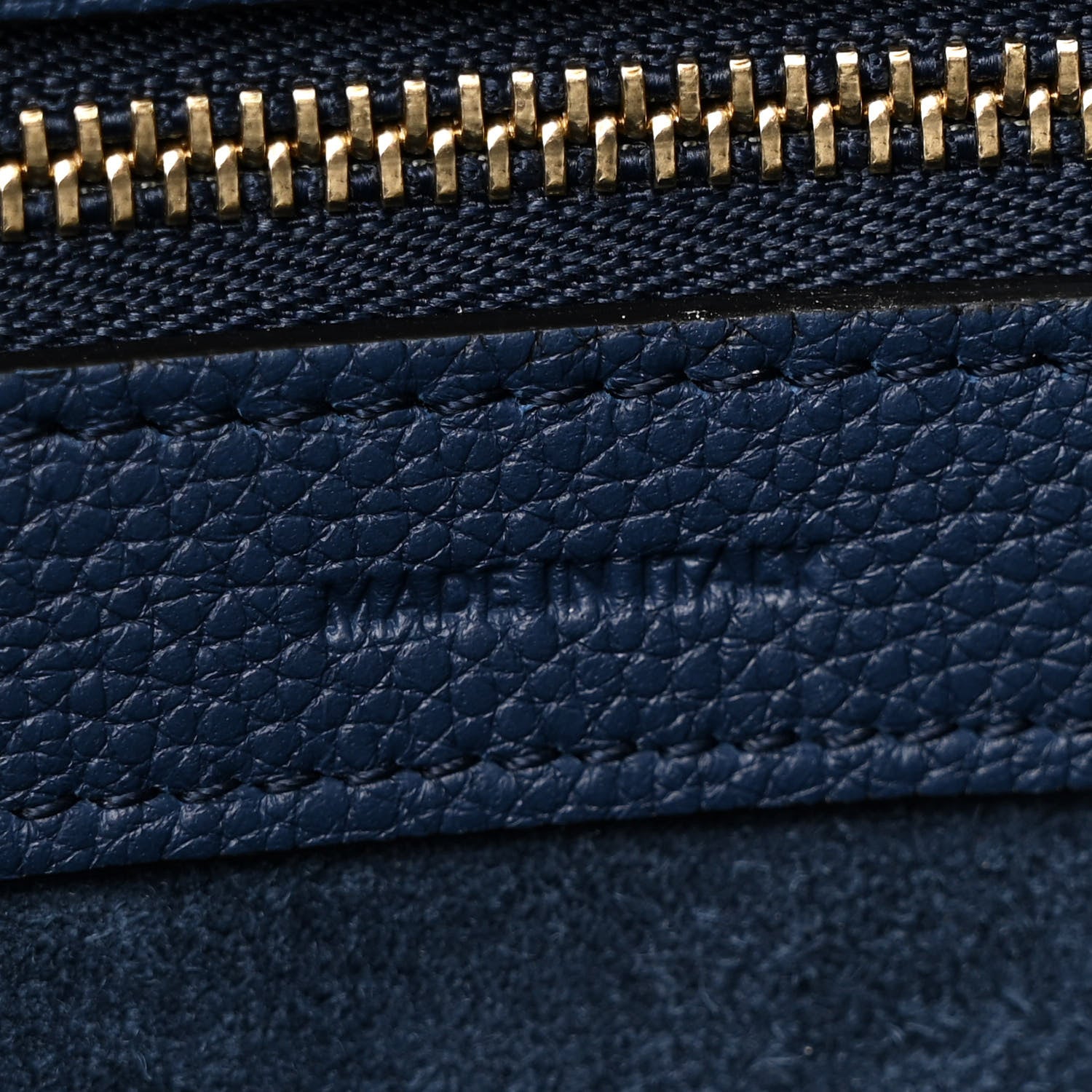 Celine Soft Grained Calfskin Small Belt Cabas Phantom Deep Blue 6 of 14