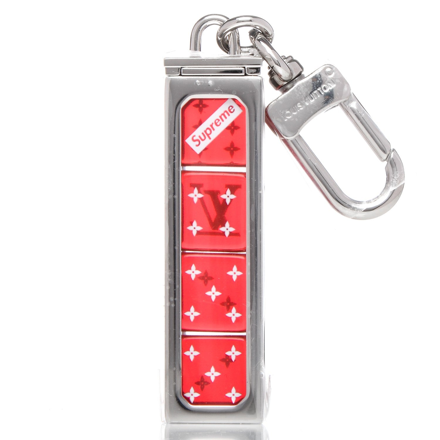 Louis Vuitton X SUPREME Dice Key Chain Bag Charm Red 193614