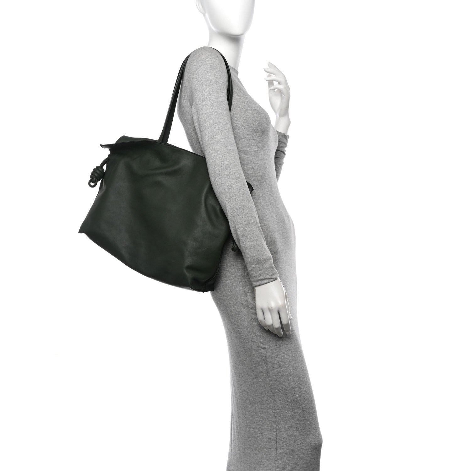 Loewe Calfskin Large Flamenco Knot Bag Khaki 2 of 10