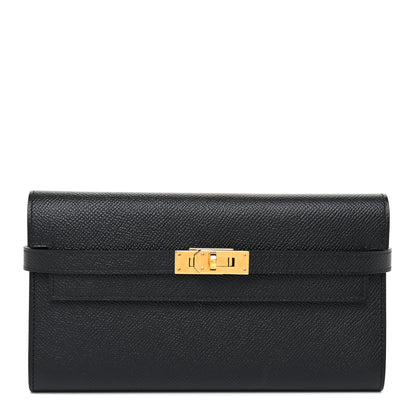 Hermes Epsom Kelly Longue Wallet Black 1 of 11