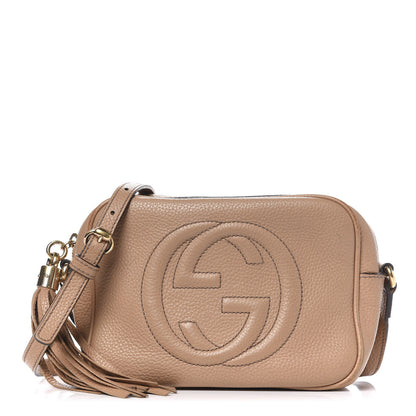 Gucci Pebbled Calfskin Small Soho Disco Bag Rose Beige 1 of 16