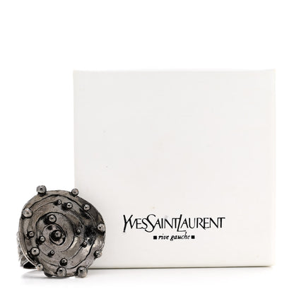 Saint Laurent Metal Ring 54 7 Gunmetal Black 5 of 5