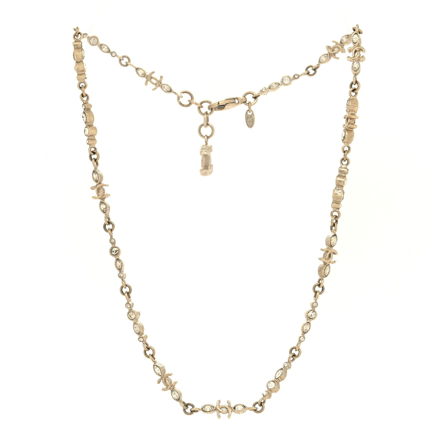 Crystal CC Short Necklace Gold