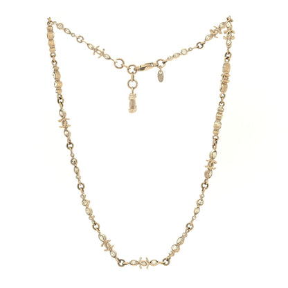Chanel Crystal CC Short Necklace Gold 3 of 5