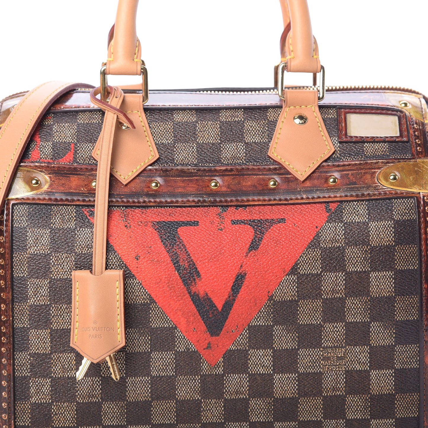 Transformed Damier Ebene Time Trunk Speedy Bandouliere 25 Black