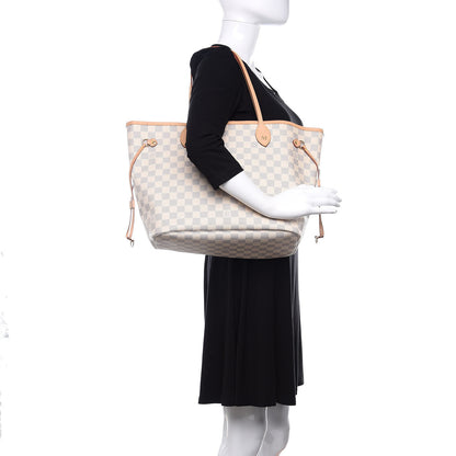 Louis Vuitton Damier Azur Neo Neverfull MM Rose Ballerine 2 of 13
