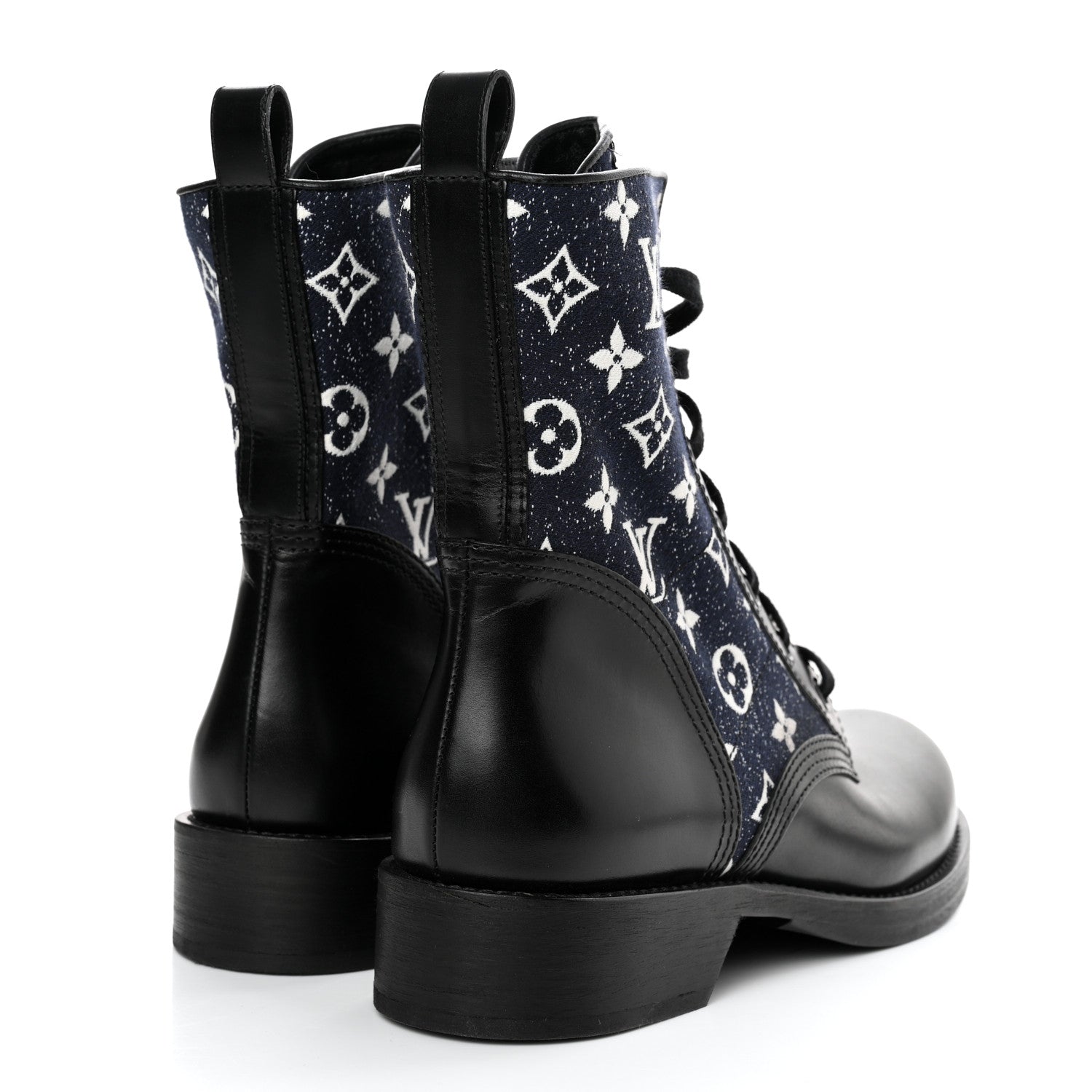 Louis Vuitton Denim Calfskin Metropolis Flat Ranger Boot 40 4 of 9