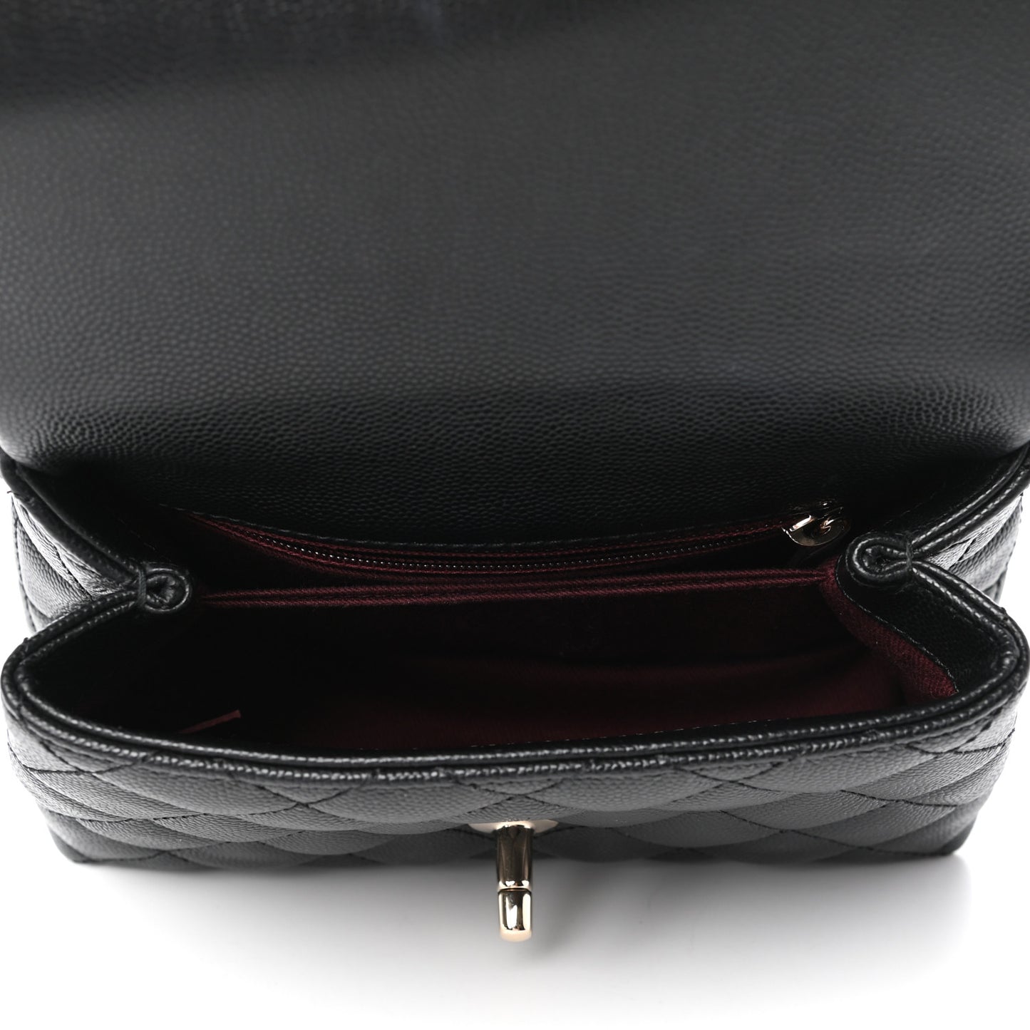 Caviar Quilted Extra Mini Coco Handle Flap Black