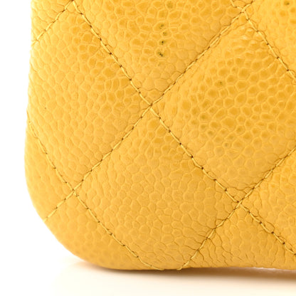 Chanel Caviar Quilted Small Pouch Yellow 8 of 9