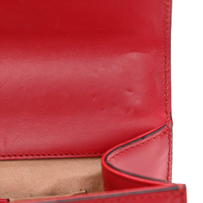 Gucci Guccissima Small Padlock Shoulder Bag Hibiscus Red 9 of 13