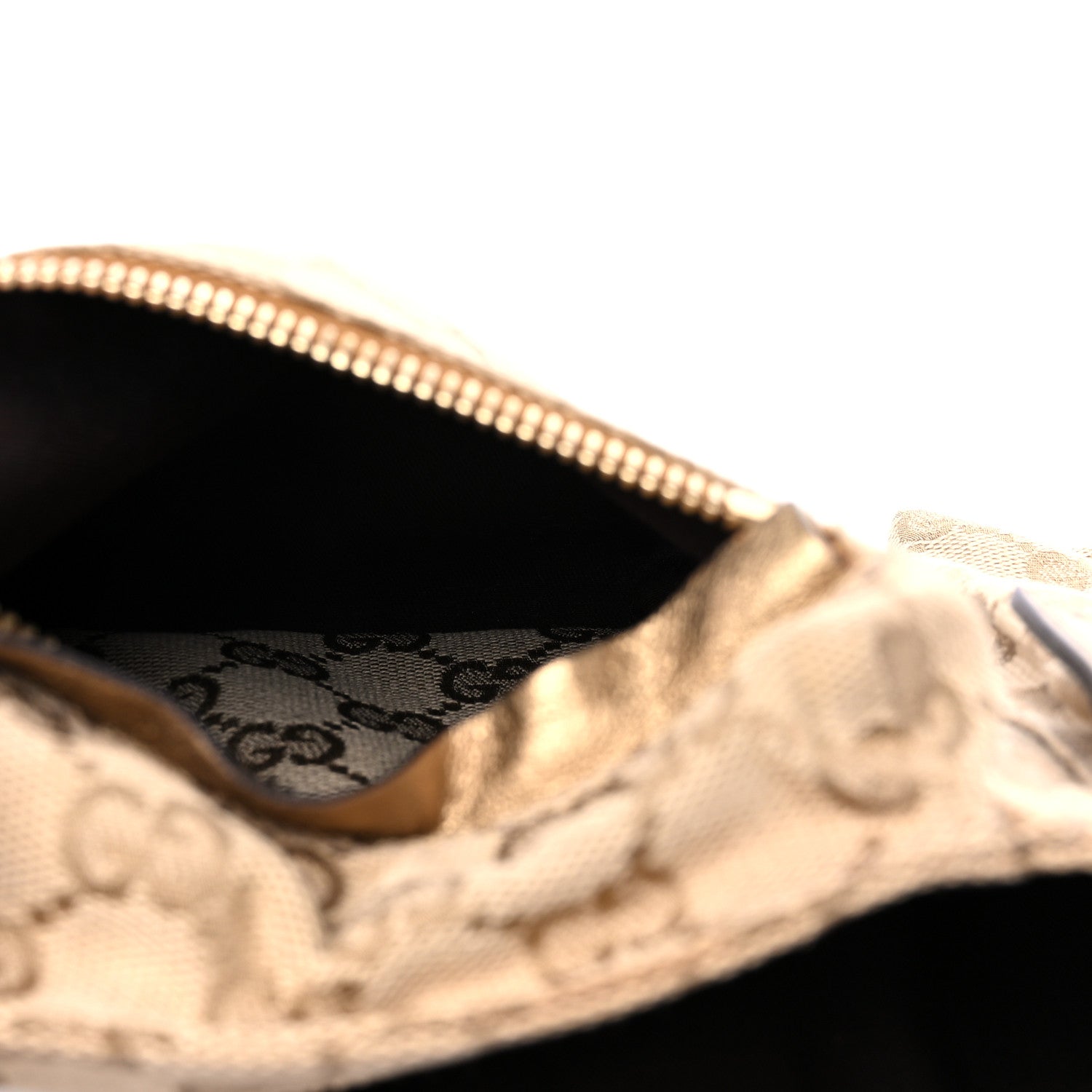 Gucci GG Monogram Web Double Pocket Belt Bag Gold Pink 5 of 14