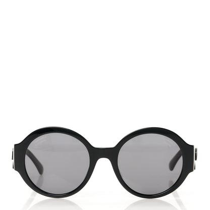 Chanel Acetate Polarized Round Sunglasses 5410 Black 2 of 8