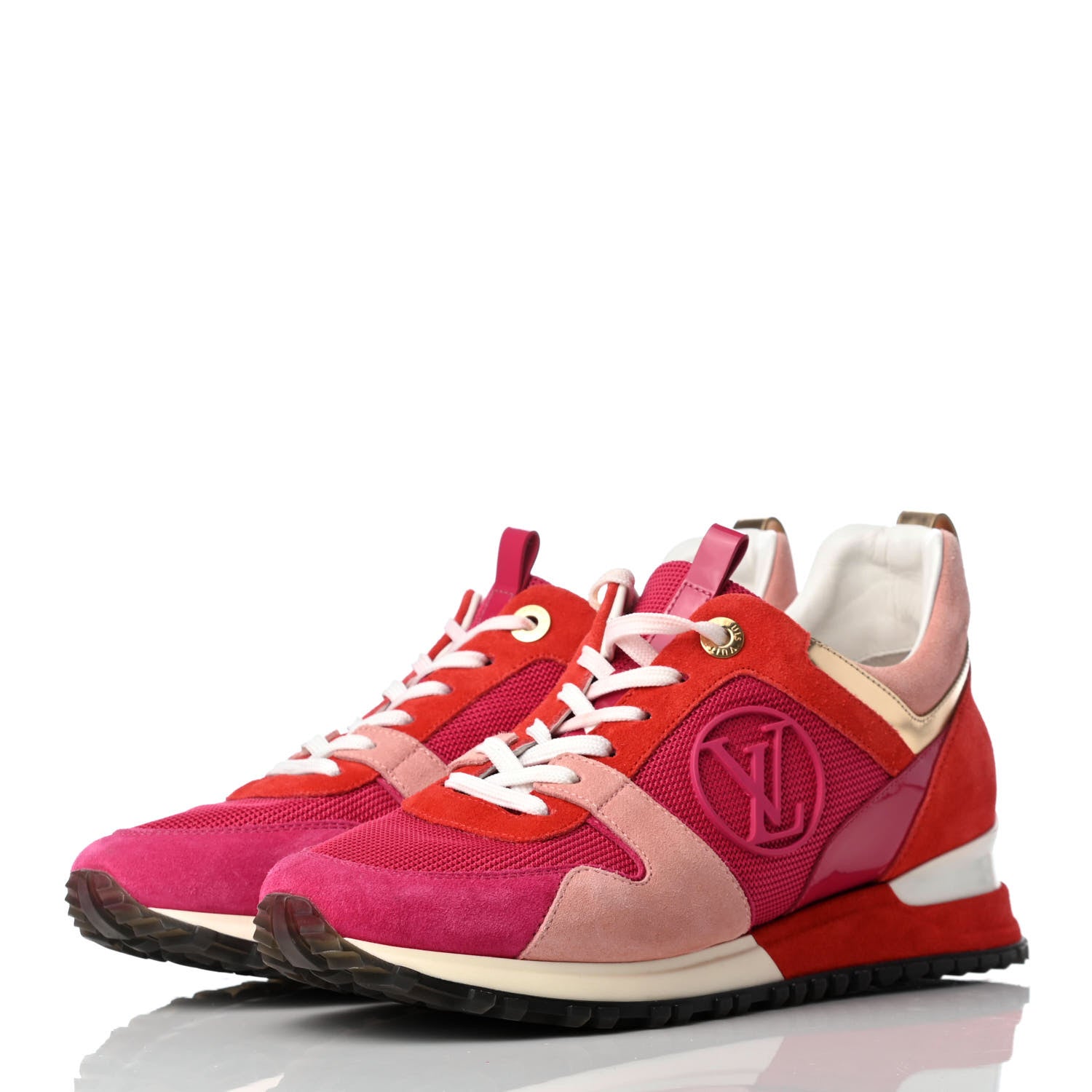 Louis Vuitton Suede Run Away Sneakers 37.5 Fuchsia Rouge 3 of 10