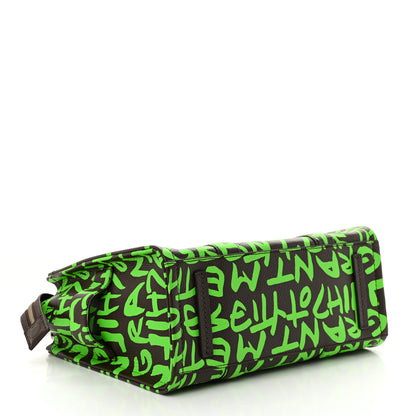 Marc Jacobs X STEPHEN SPROUSE Grained Calfskin Medium The Tote Bag Green 4 of 10