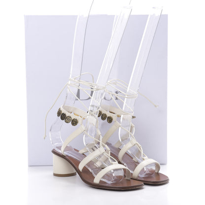 Christian Dior Calfskin Dior Zodiac Sandals 35 Off White 12 of 12