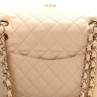Chanel Caviar Quilted Medium Double Flap Beige Clair 12 of 13