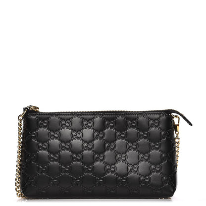 Gucci Guccissima Signature Wrist Wallet Black 1 of 7