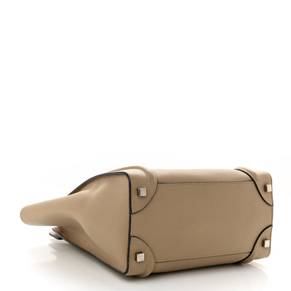 Celine Drummed Calfskin Micro Luggage Dune 4 of 14