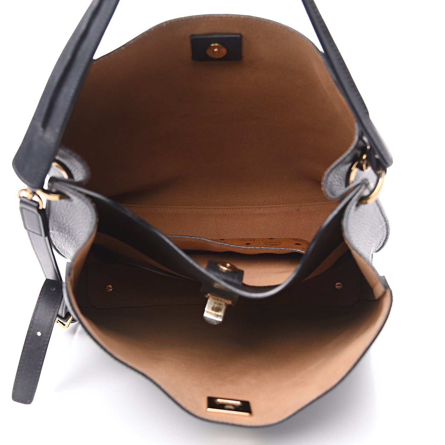 MCM Grained Calfskin Large Milla Hobo Black 4 of 11