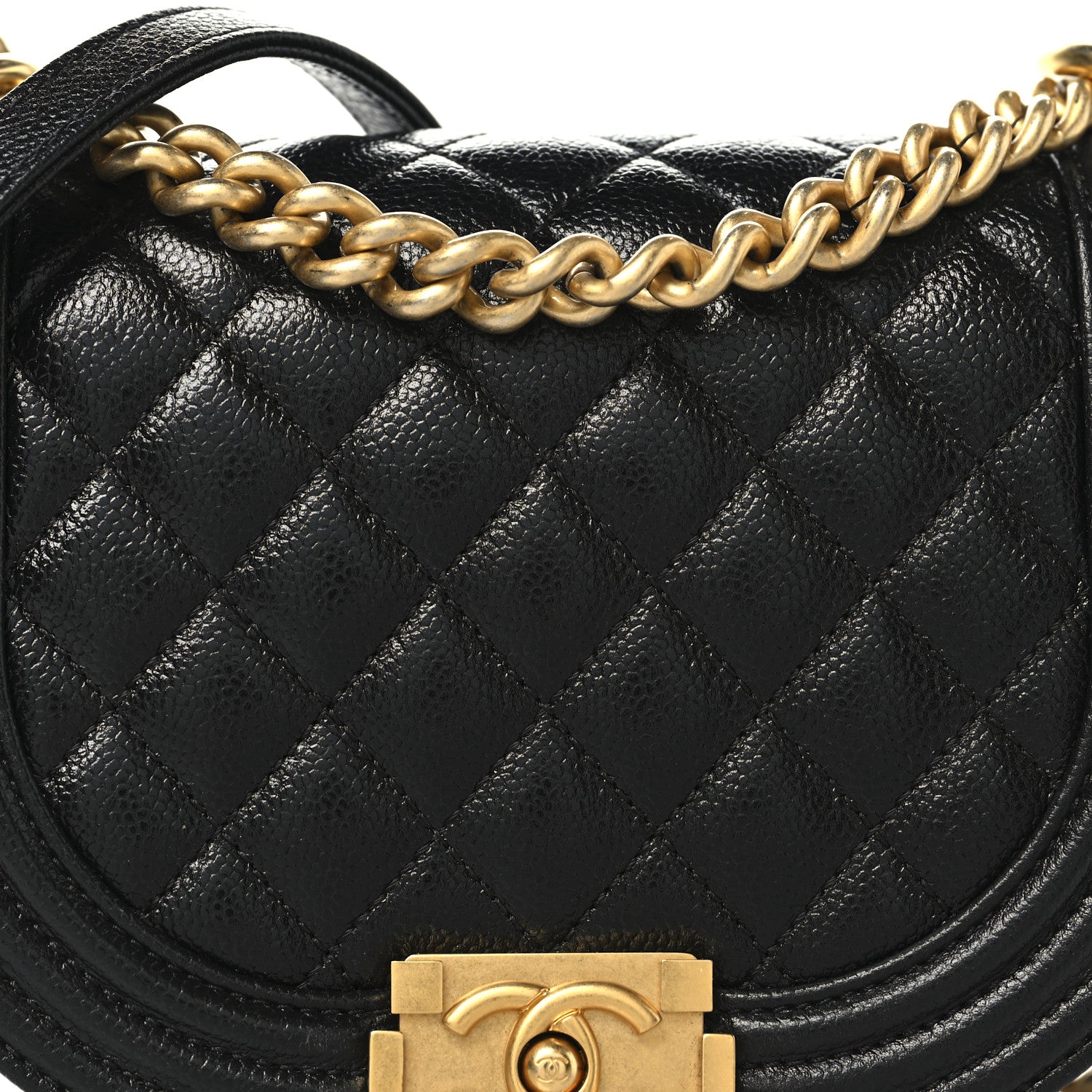 Chanel Caviar Quilted Small Boy Messenger Bag Black 8 of 11