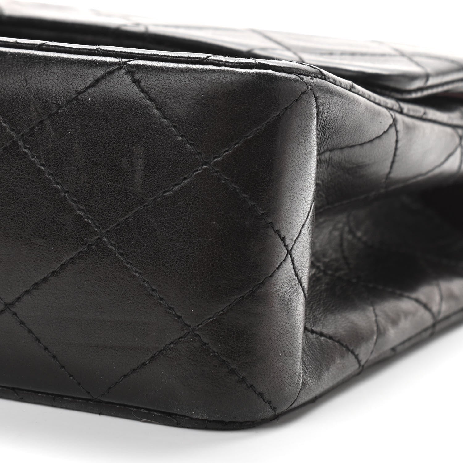 Chanel Lambskin Quilted Medium Double Flap Black 10 of 12