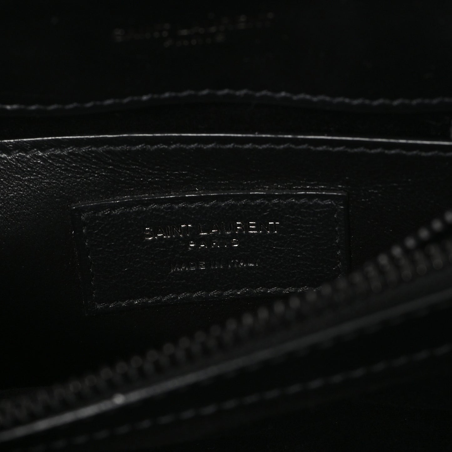 Calfskin Y Quilted Monogram Monochrome Small Loulou Chain Satchel Black