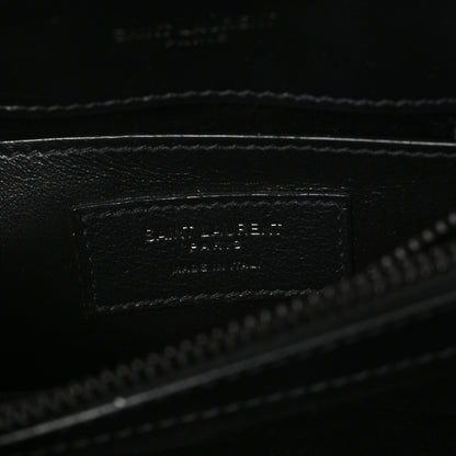 Saint Laurent Calfskin Y Quilted Monogram Monochrome Small Loulou Chain Satchel Black 6 of 12