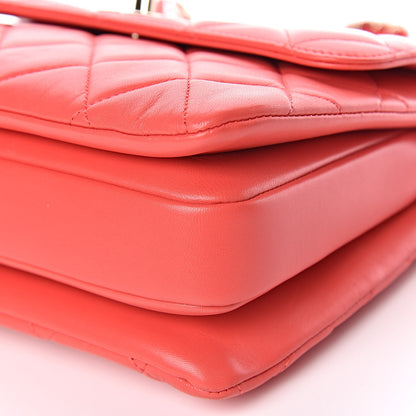 Chanel Lambskin Quilted Small Trendy CC Flap Dual Handle Bag Bright Pink 6 of 15
