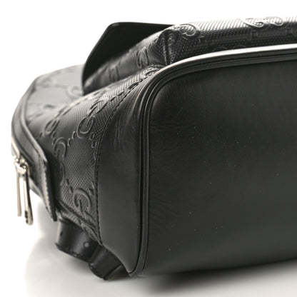 Gucci Calfskin GG Tennis Embossed Backpack Black 9 of 10