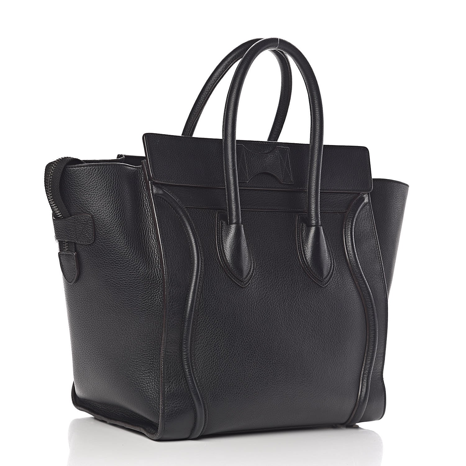 Celine Drummed Calfskin Mini Luggage Black 3 of 15