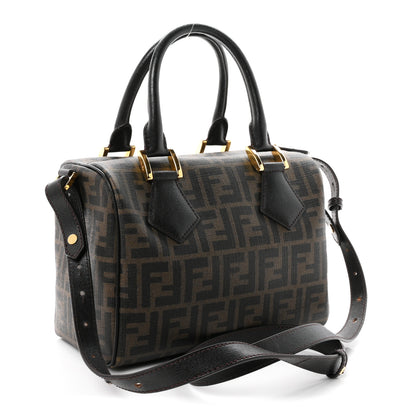Fendi Zucca Cuoio Lucido Mini Boston Satchel Tobacco Moro 3 of 12