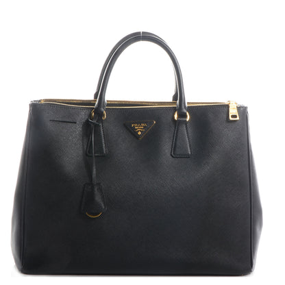 Prada Saffiano Lux Large Double Zip Tote Nero Black 1 of 10
