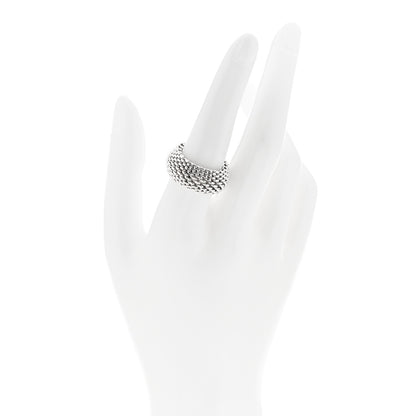 Tiffany Sterling Silver Mesh Somerset Ring 54 6.75 2 of 4