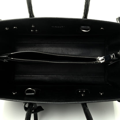 Saint Laurent Calfskin Crocodile Embossed Baby Sac De Jour Black 4 of 4