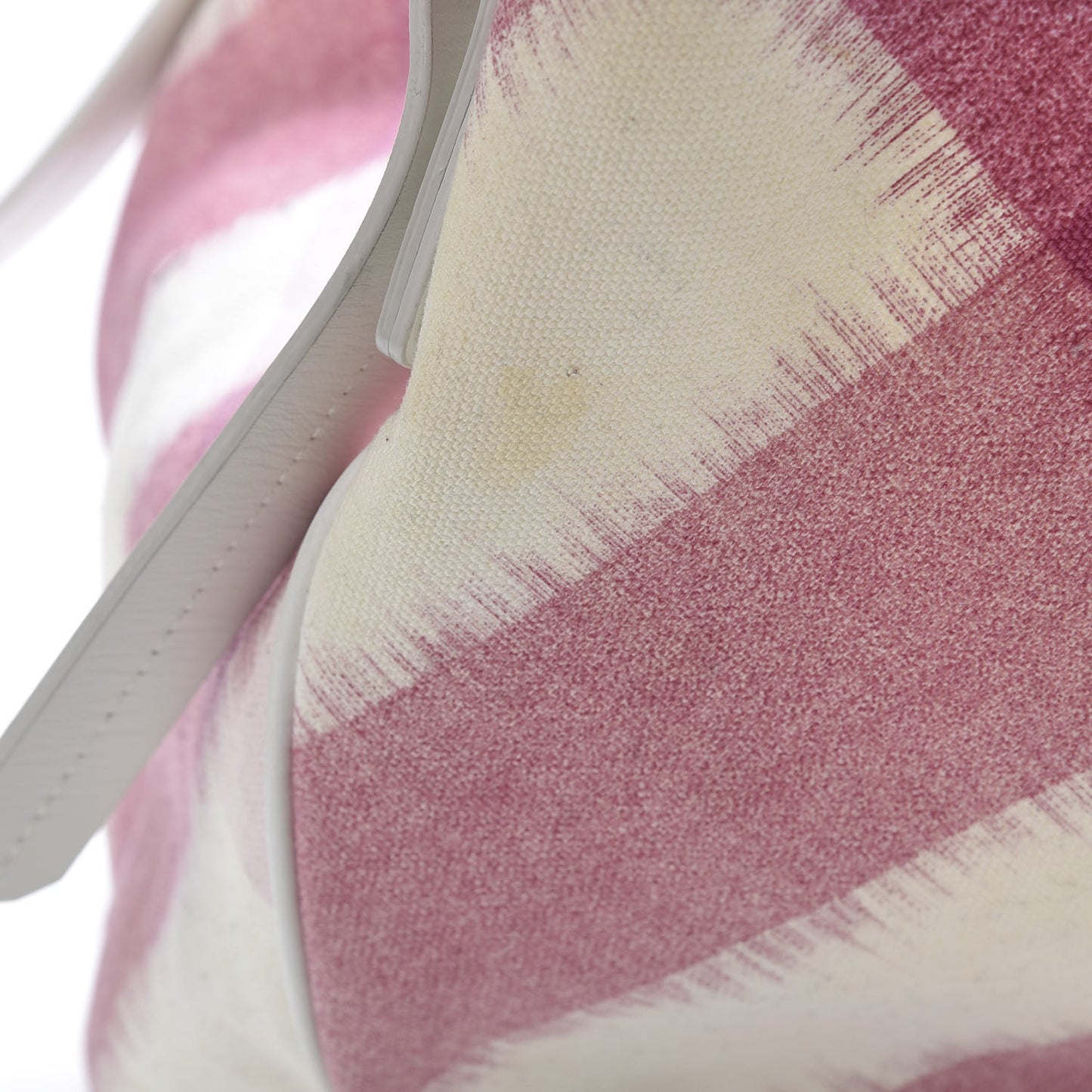 Canvas Ikat Check Tote Tea Rose