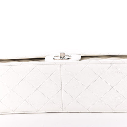 Chanel Caviar Quilted Jumbo Double Flap White 9 of 22