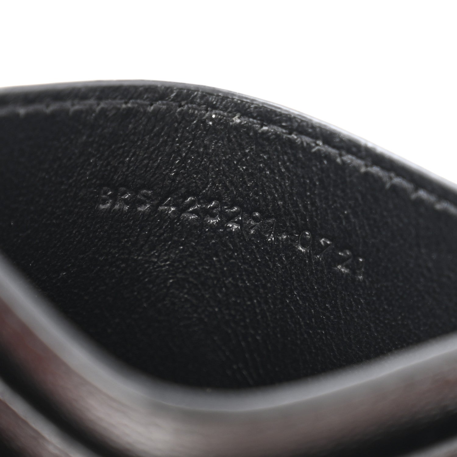 Saint Laurent Grain De Poudre Matelasse Chevron Monogram Credit Card Case Black 7 of 11